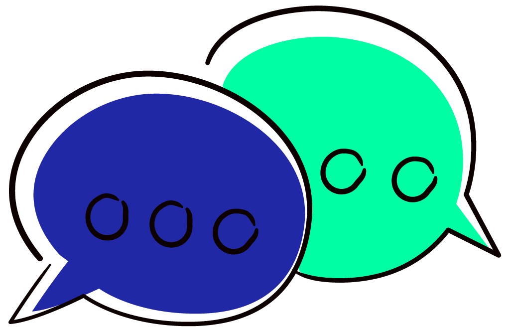 Two talk bubbles icon
